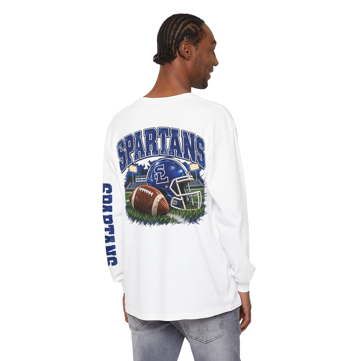Spartan Football Vintage Long Sleeve T-Shirt