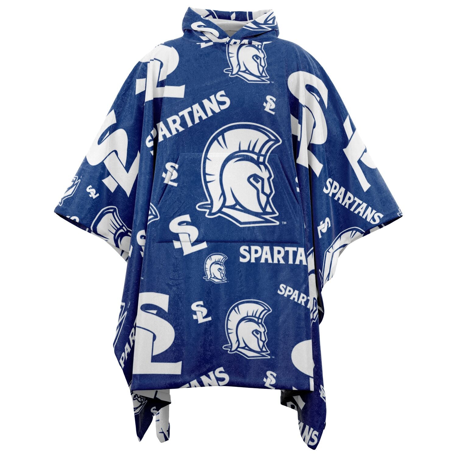 Blue Spartan Blanket Poncho