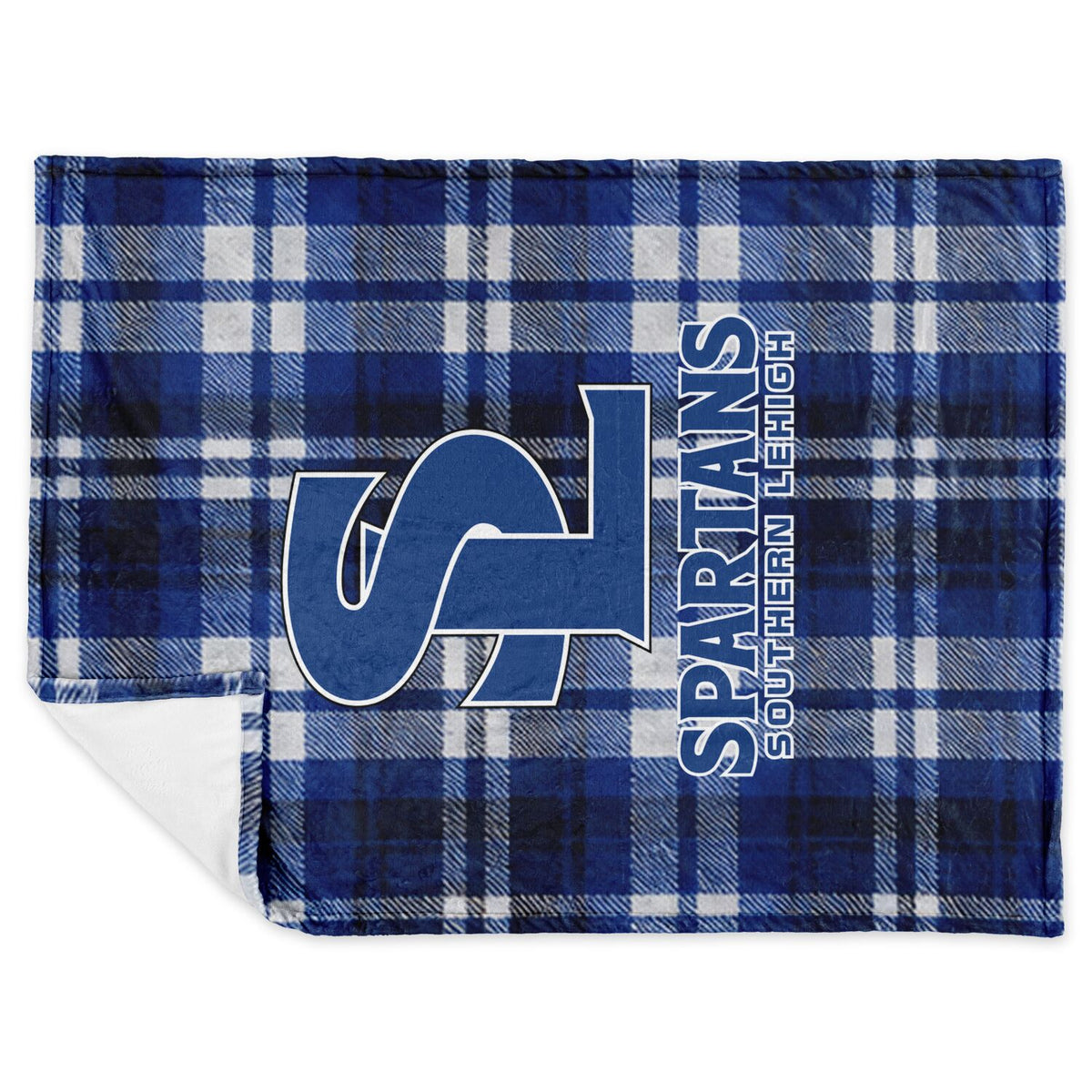 Spartan Pride Plaid Soft Flannel Blanket