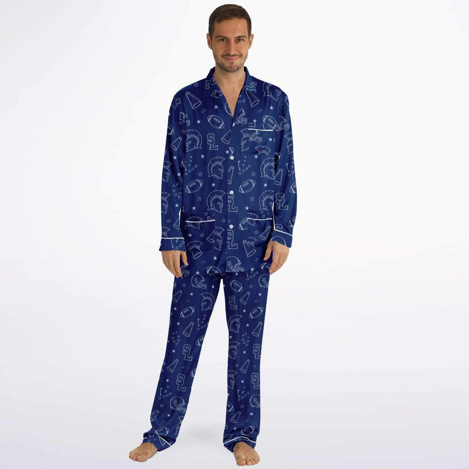 Midnight Huddle Men's Satin Pajamas