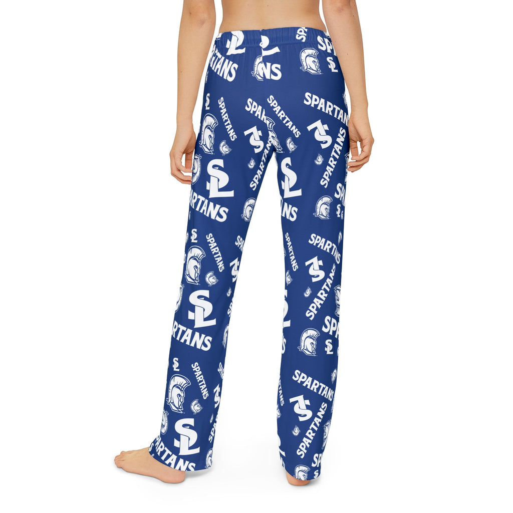 Spartans Kids Lounge Pants — All-Over Logo Athletic Pajama Bottoms