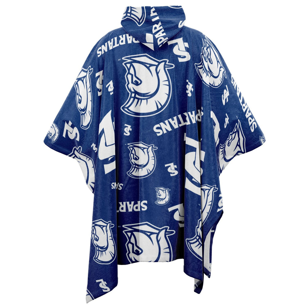 Blue Spartan Blanket Poncho