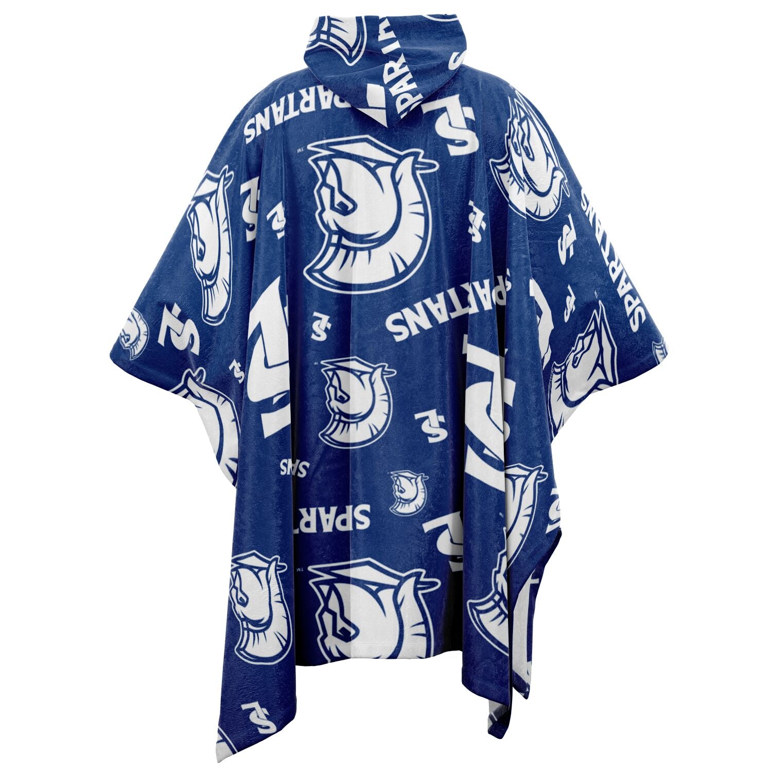 Blue Spartan Blanket Poncho
