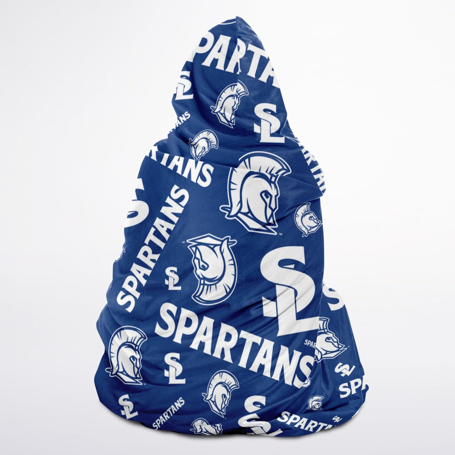 Youth Spartan Patterned Hooded Sherpa Blanket
